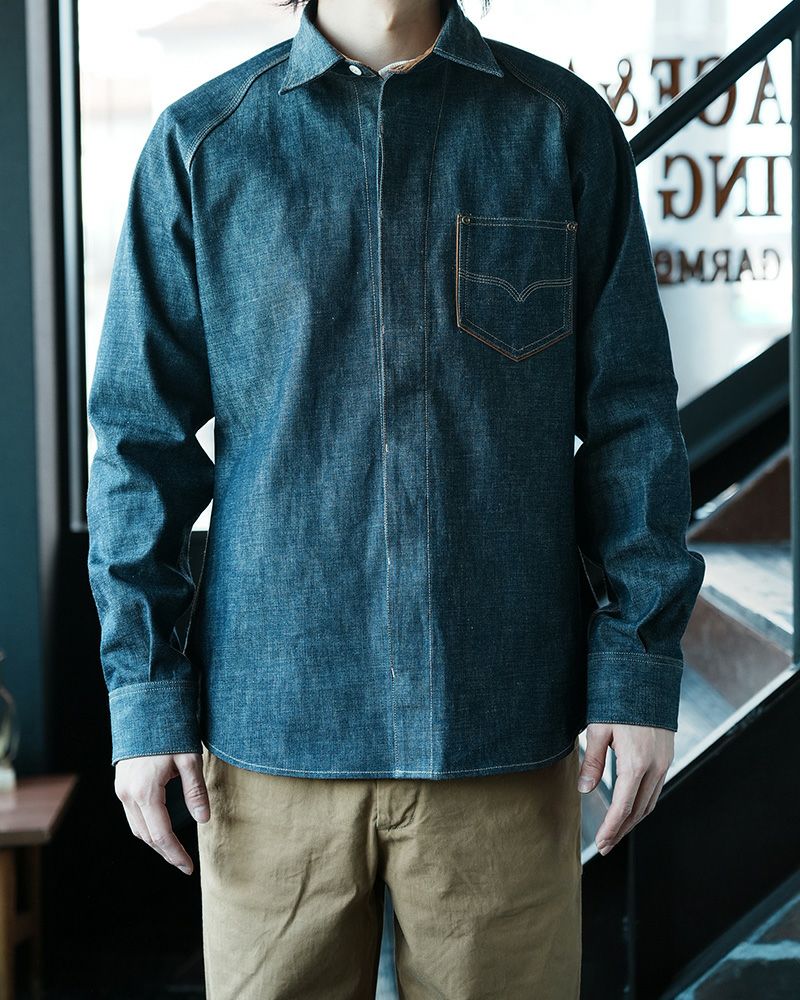 予約10定番】7640 [40s DENIM SHIRT] | デラックスウエア公式 