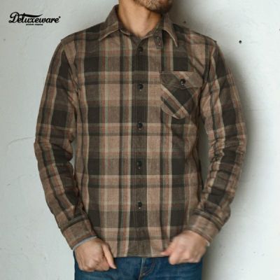 DELUXEWARE デラックスウエア ネルシャツ SIZE L レッド｜中古