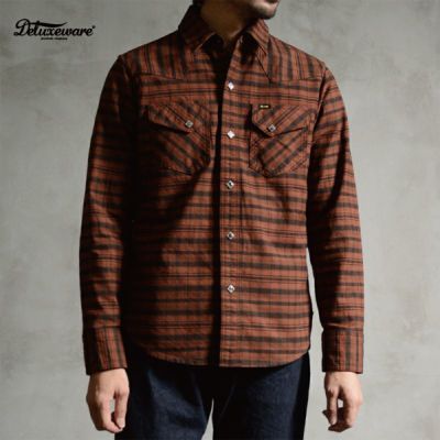 DELUXEWARE デラックスウエア ネルシャツ SIZE L レッド｜中古