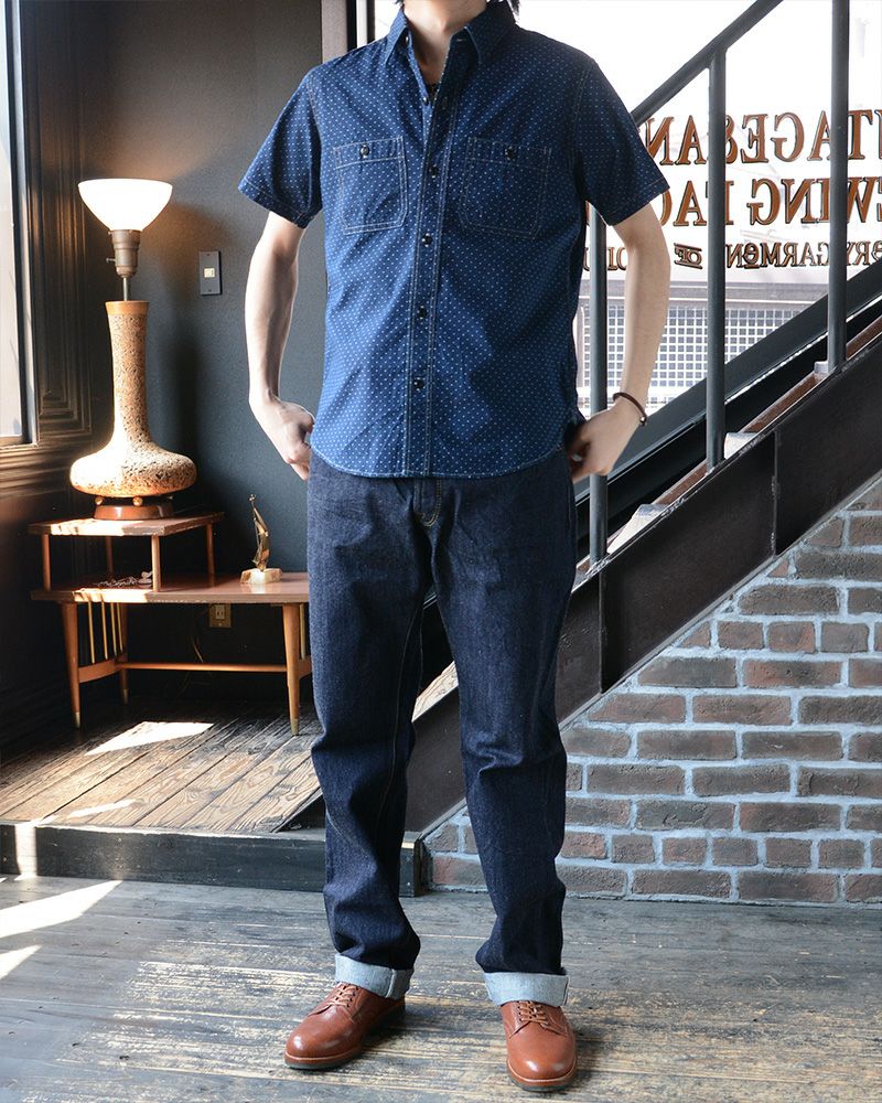 新品 デラックスウェア WWS-29S INDIGO.PLK XL 楽天市場】DELUXEWARE デラックスウエア PATTERNED INDIGO SHIRT
