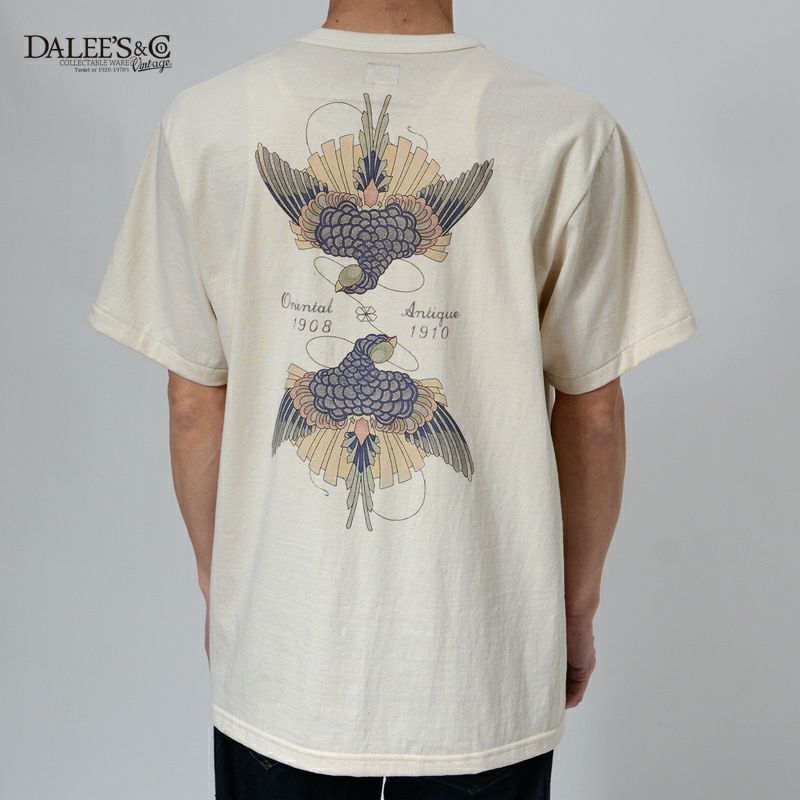 7オンスTシャツのオリエンタルデザイン「鏡燕」