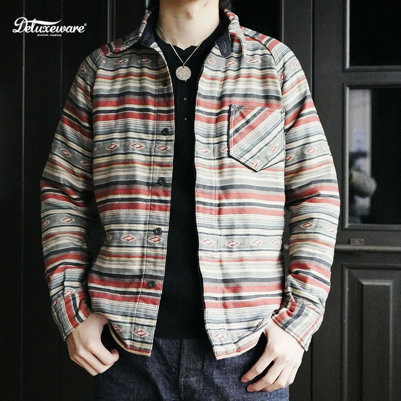 特殊3重織りファブリックによるヘビーネルシャツ